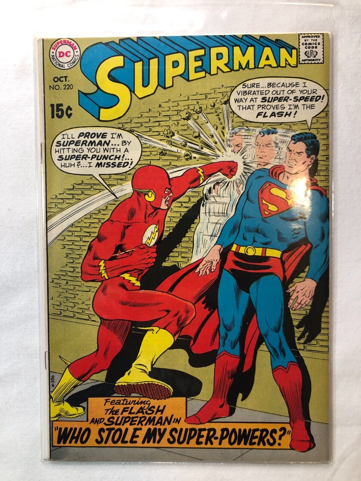 Superman #220 Oct 1969 Vintage Silver Age DC Comics Very Nice Condition