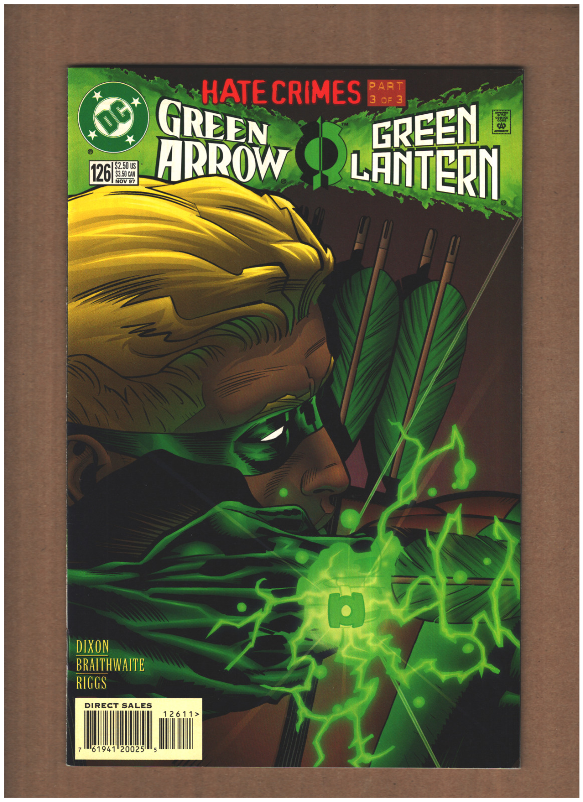 Green Arrow #126 DC Comics 1996 Green Lantern app. NM- 9.2