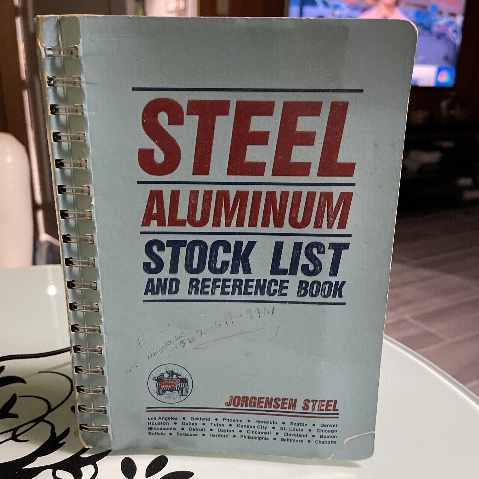 Vintage Steel Aluminum Stock List & Reference Book Jorgensen 1988 Spiral Book