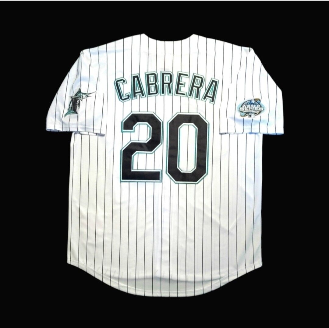 Miguel Cabrera Jersey Florida Marlins 2003 World Series Stitched Throwback SALE 