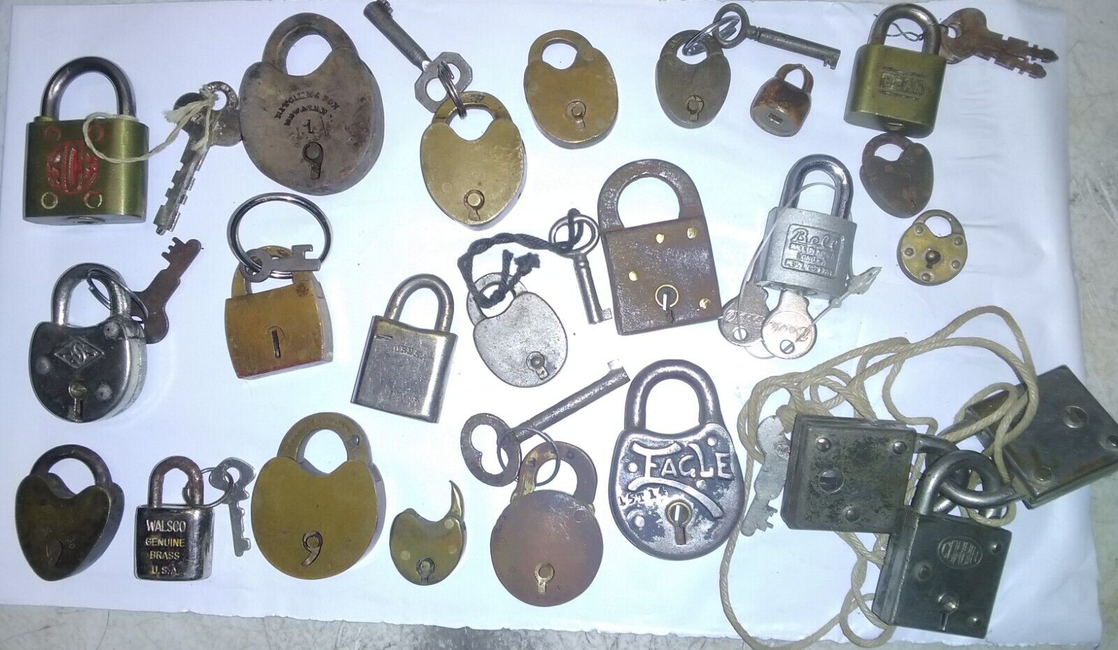 Antique & Vintage Miniature Padlock Collection Lock Lot #3