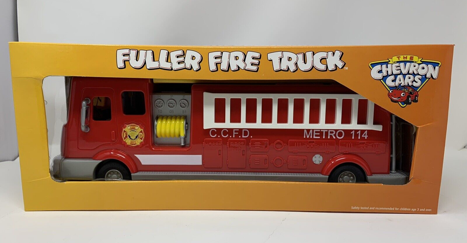 Chevron Cars Fuller Fire Truck Original Box Collectible Toy Fire Truck Year 2008
