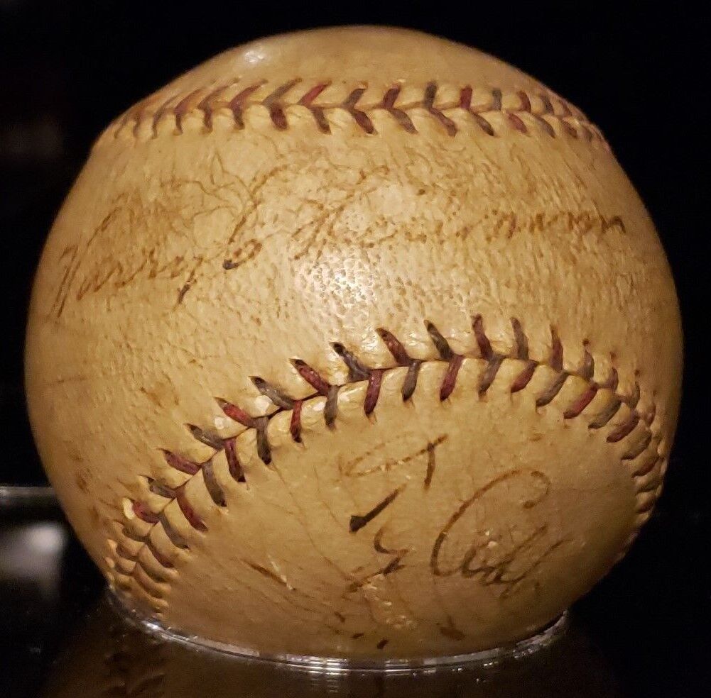 ONLY KNOWN Ty Cobb & Harry Heilmann Signed Baseball -The Tigers Ruth Gehrig ball