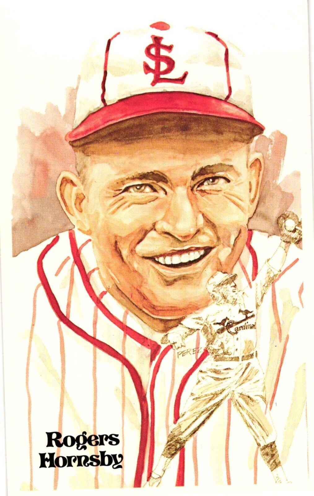 Rogers Hornsby 1980 Perez-Steele Baseball Hall of Fame Limited Edition Postcard