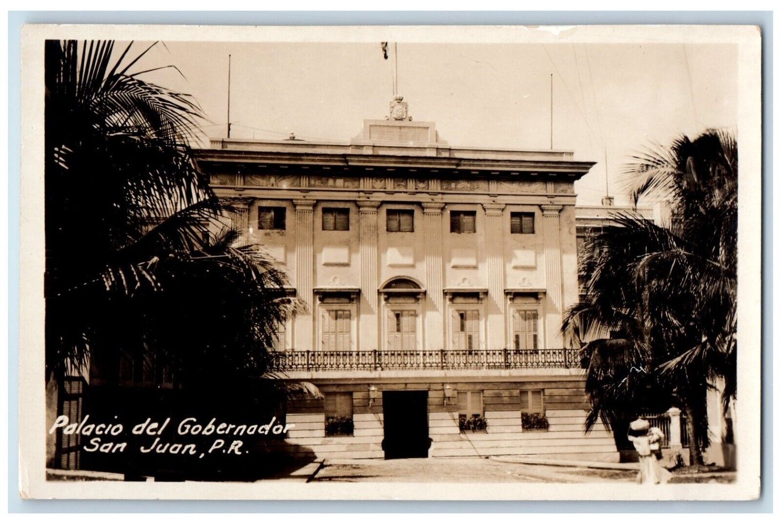 c1920's San Juan Governor's Palace Puerto Rico RPPC Photo Unposted Postcard