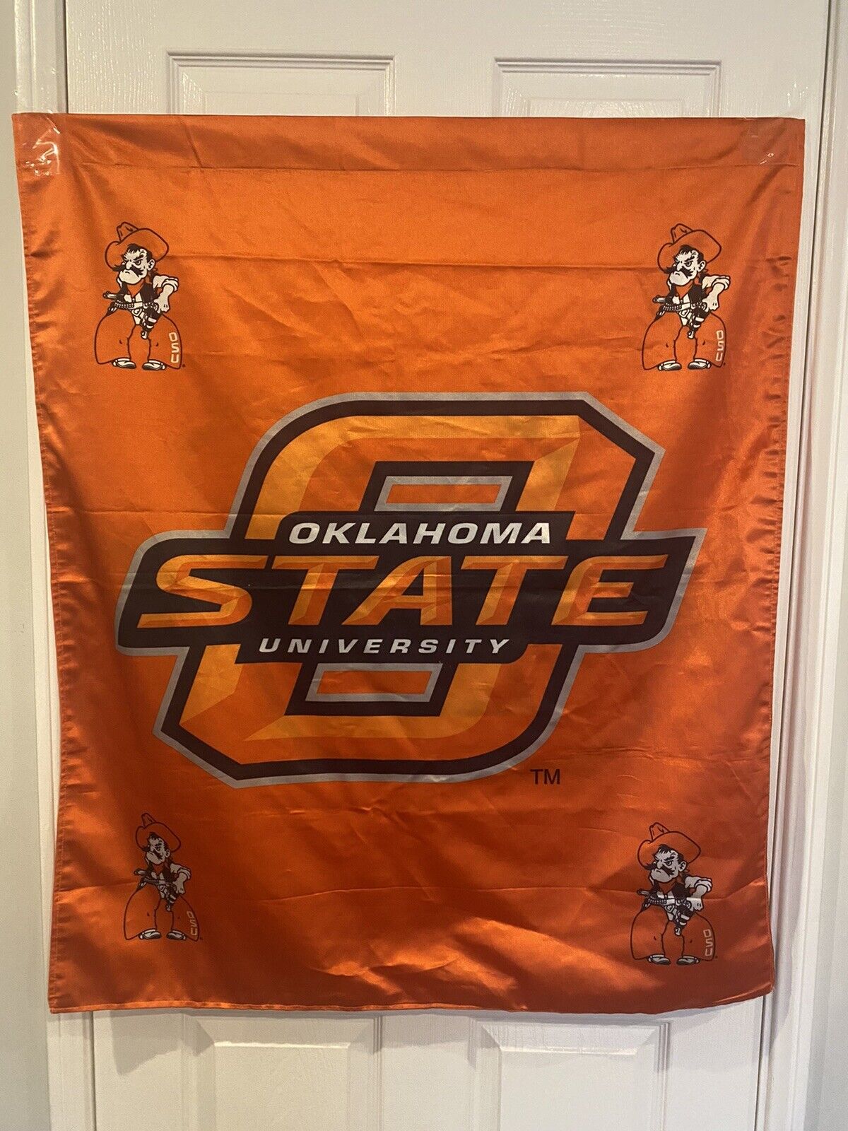 OSU Pistol Pete Oklahoma State University Mascot Flag Banner 32x39” Large