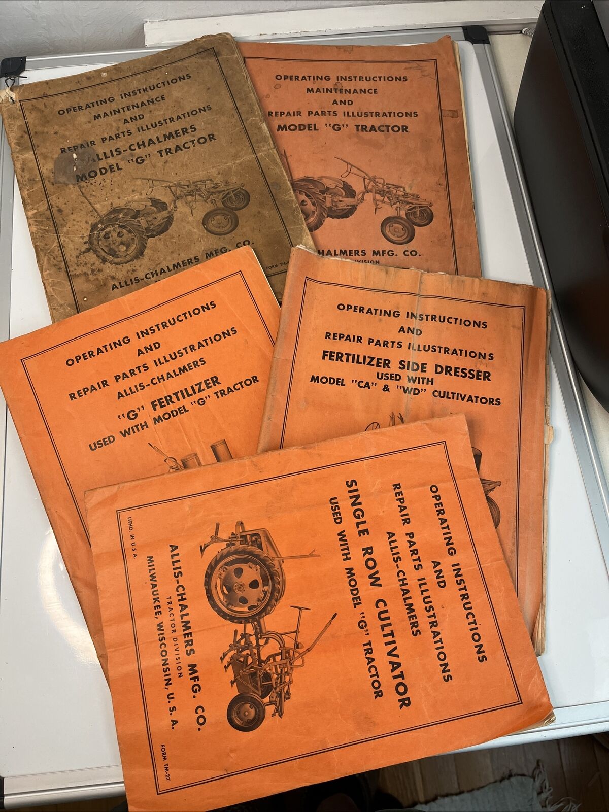 1950s Allis -Chalmers Operating Instruction Maintenance Repair Manuals Dirty 5