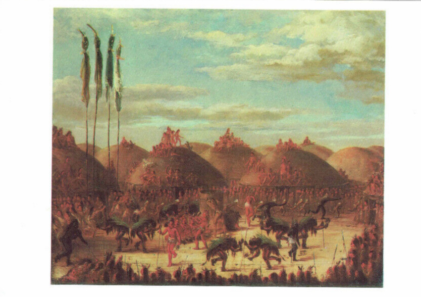 Bull Dance Part Of Mandan Okipa Ceremony George Catlin 1832 Art PC #Smithsonian