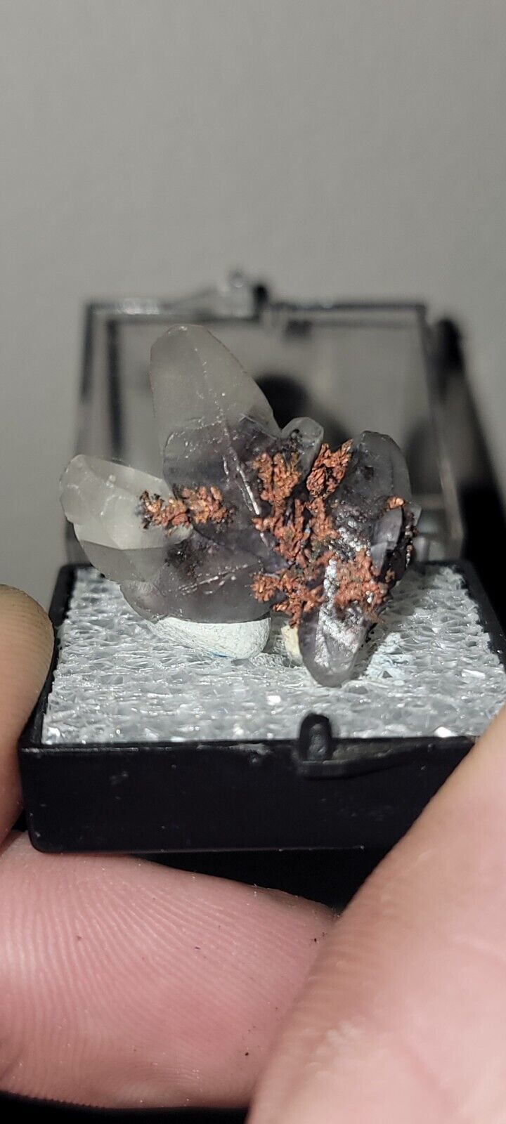 Native Copper In Twinned Calcite, Incredibly Rare Specimen. Keweenaw Peninsula. 