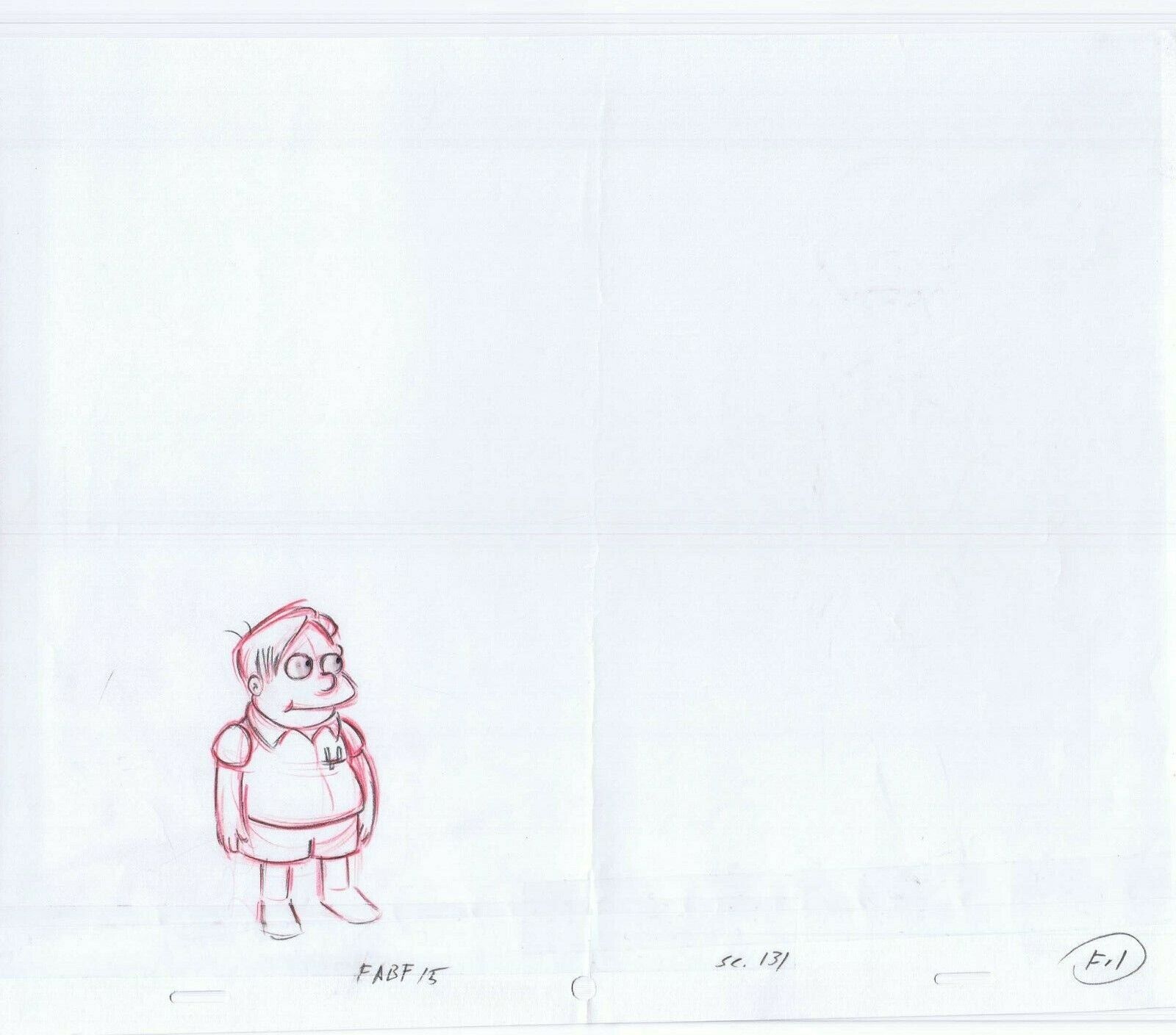 Simpsons Martin Original Art Animation Production Pencils FABF15 SC-131 F-1