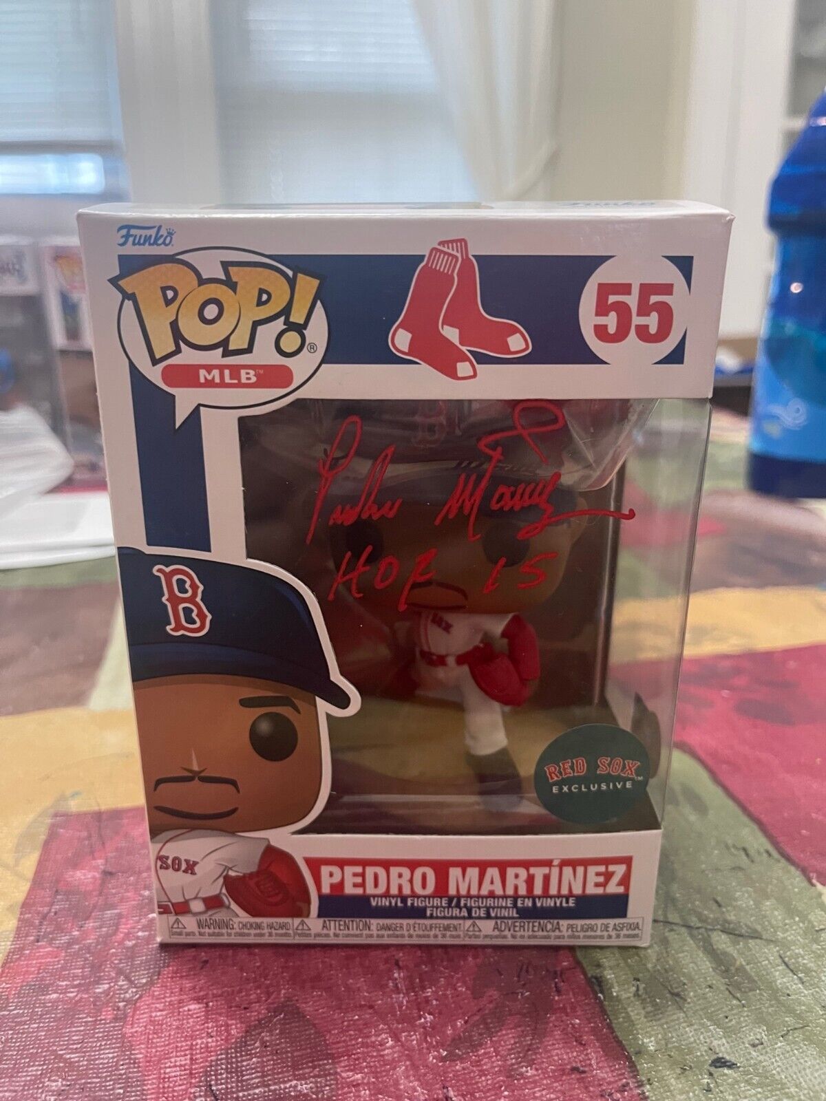 Pedro Martinez signed MLB Funko Pop #55 (Red Sox Exclusive). BECKETT WITNESSED