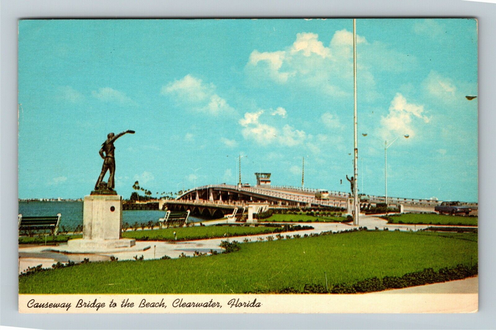 Clearwater FL-Florida, Causeway Bridge To The Beach, c1968 Vintage Postcard