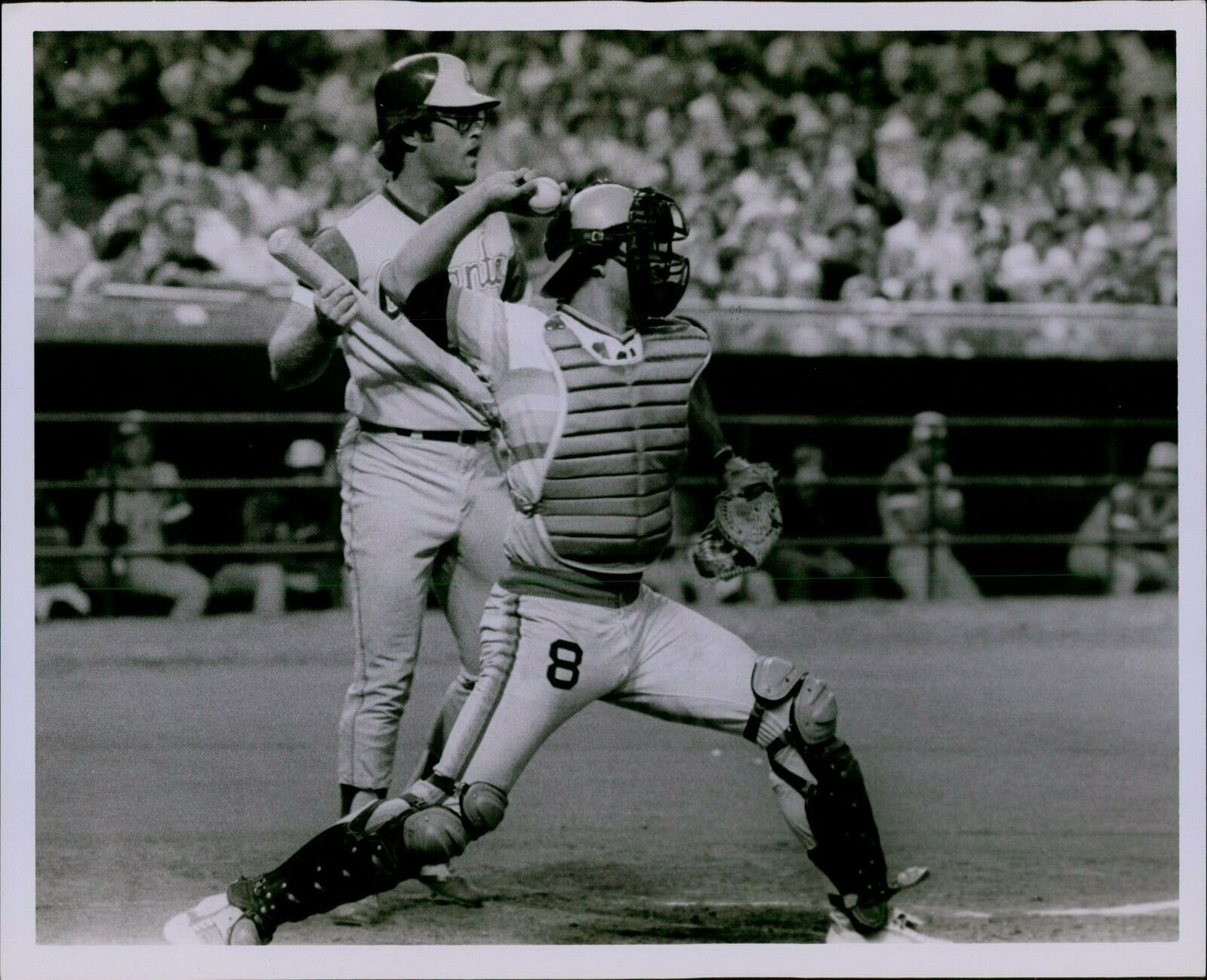 LG754 1980 Original Photo JEFF BURROUGHS BRUCE BOCHY Atlanta Braves Baseball