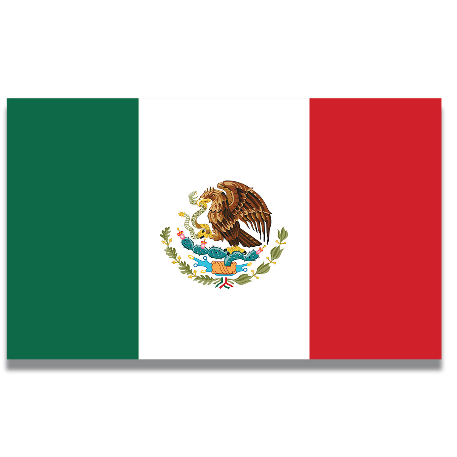 Mexican Mexico Flag Magnet Decal, 5x8 Inches, Automotive Magnet