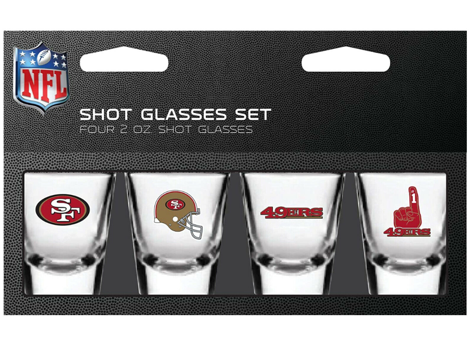 NFL San Francisco 49ers 2oz Shot Glasses Set 4 Pack