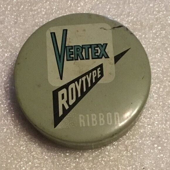 Antique Vertex Typewriter ribbon advertising tin