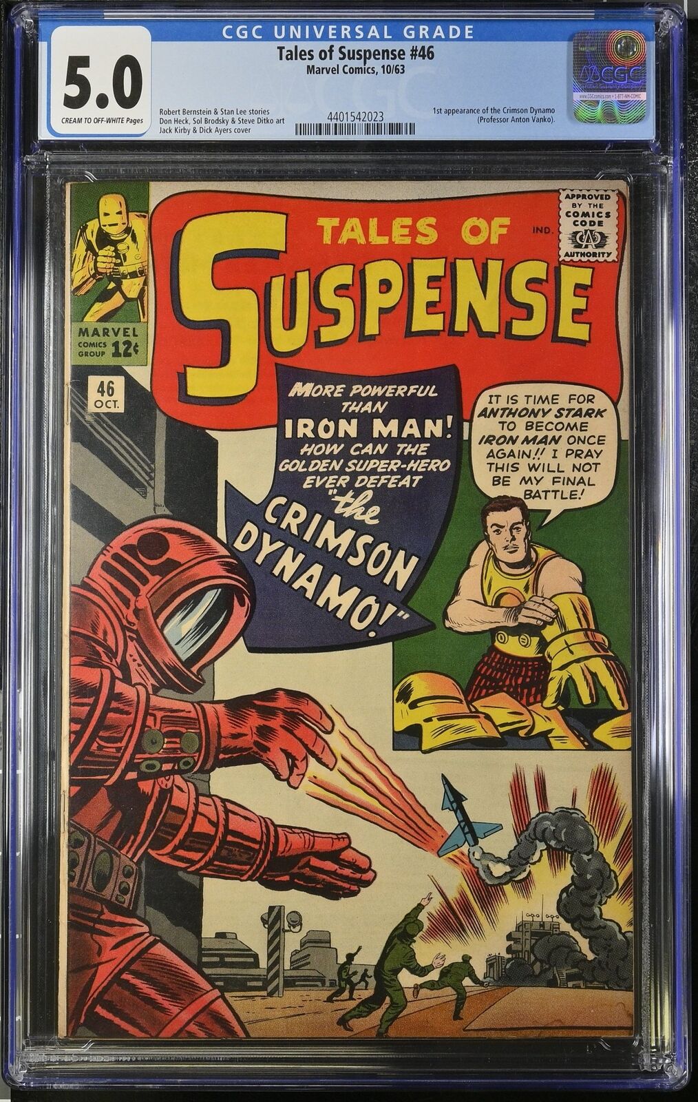 Tales Of Suspense #46 CGC VG/FN 5.0 1st Appearance Crimson Dynamo Marvel 1963