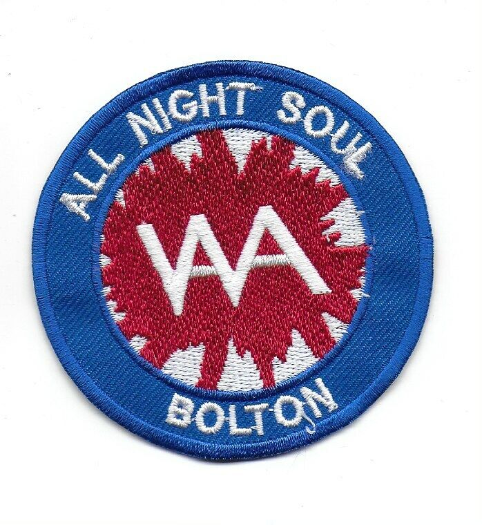 NORTHERN SOUL : ALL NIGHT SOUL BOLTON  -  Embroidered Iron Sew On Patch Badge 