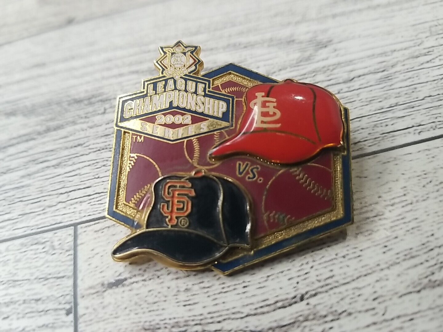 San Francisco Giants St. Louis Cardinals 2002 NLCS Lapel Hat Pin MLB Baseball
