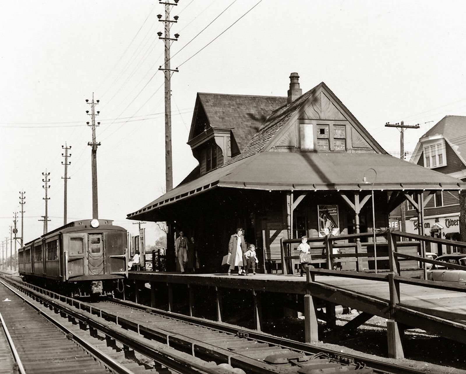 1950s NEW DORP STATEN ISLAND Railroad Station 8.5X11 PHOTO
