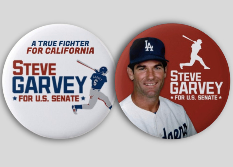 Steve Garvey US Senate 2024 BASEBALL California Political Republican 2.25\