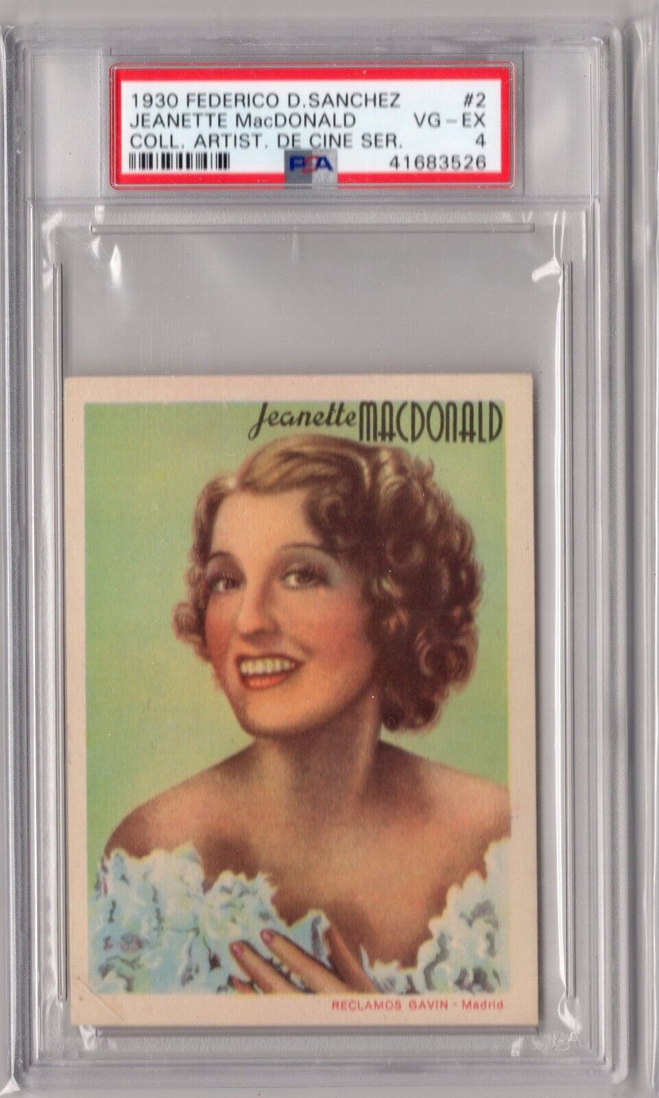 1930 Federico Sanchez Jeanette MacDonald Vintage Spanish Cinema Movie Card