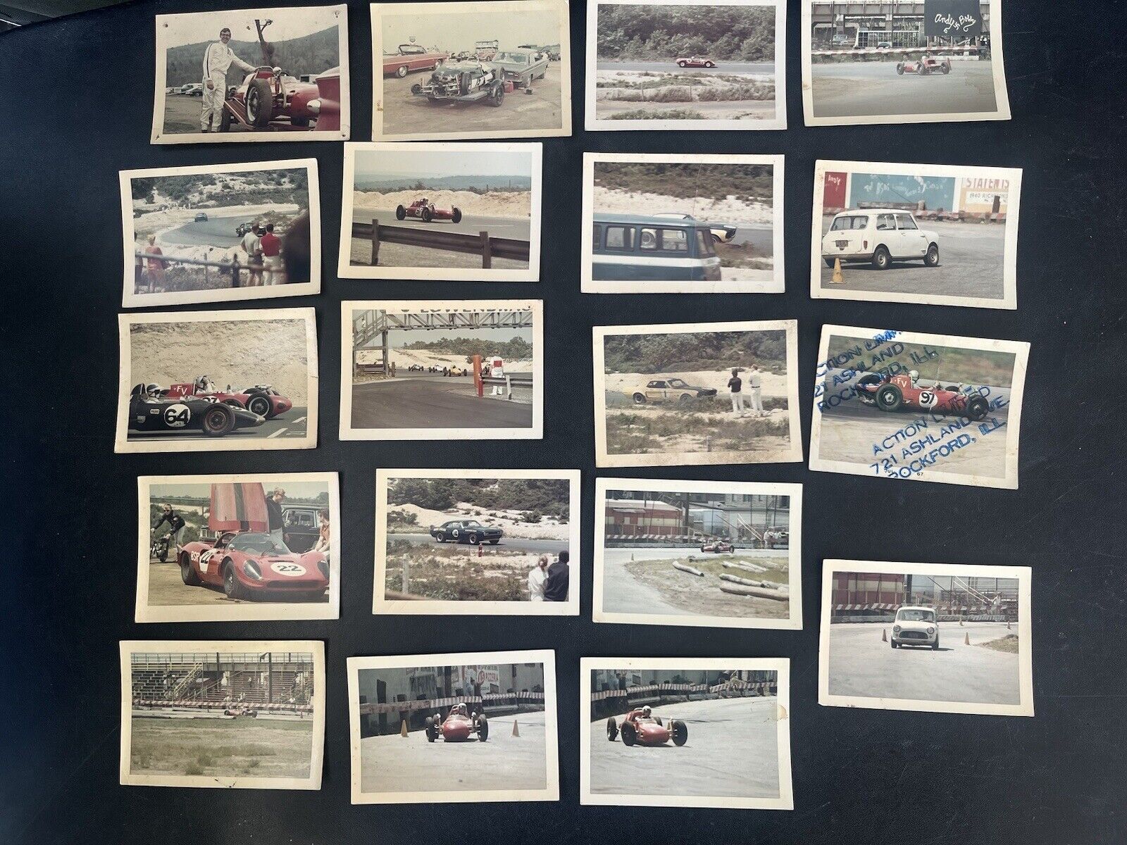 Vintage 60’s Sprint Cars Race Lot of 19 Original Pictures 3 1/2” x 2 1/2”