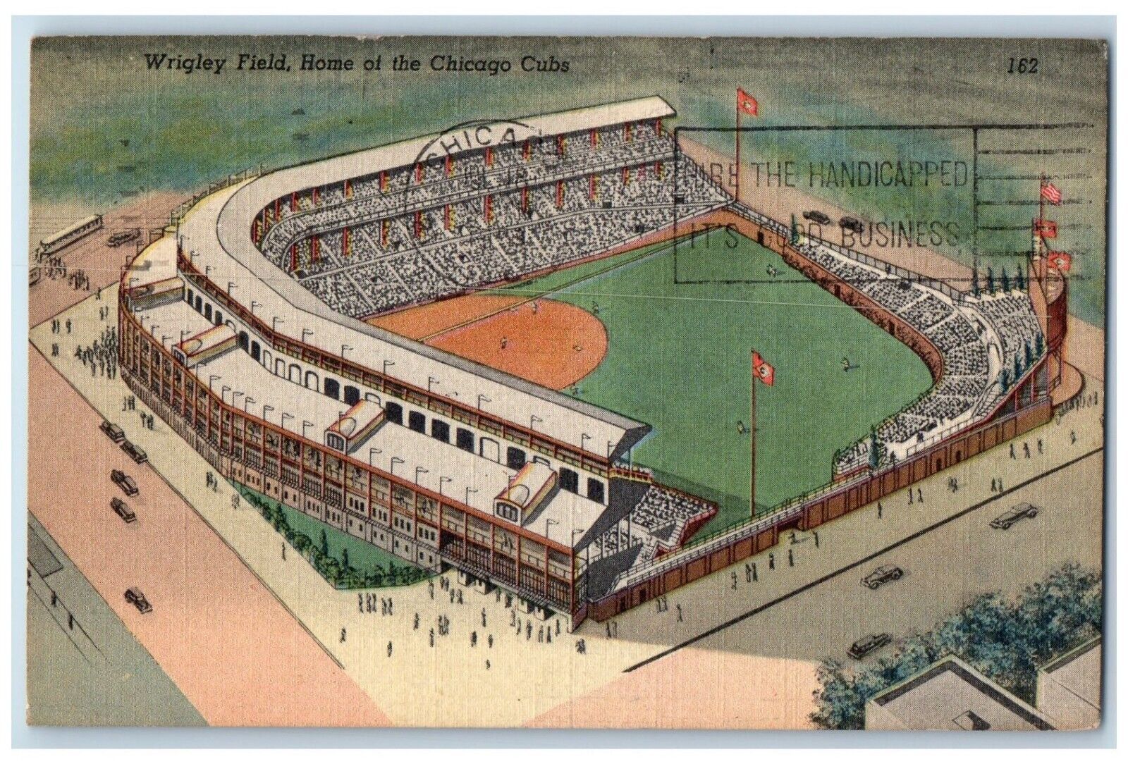 1951 Aerial View Of Wrigley Field Home Of The Chicago Cubs Illinois IL Postcard