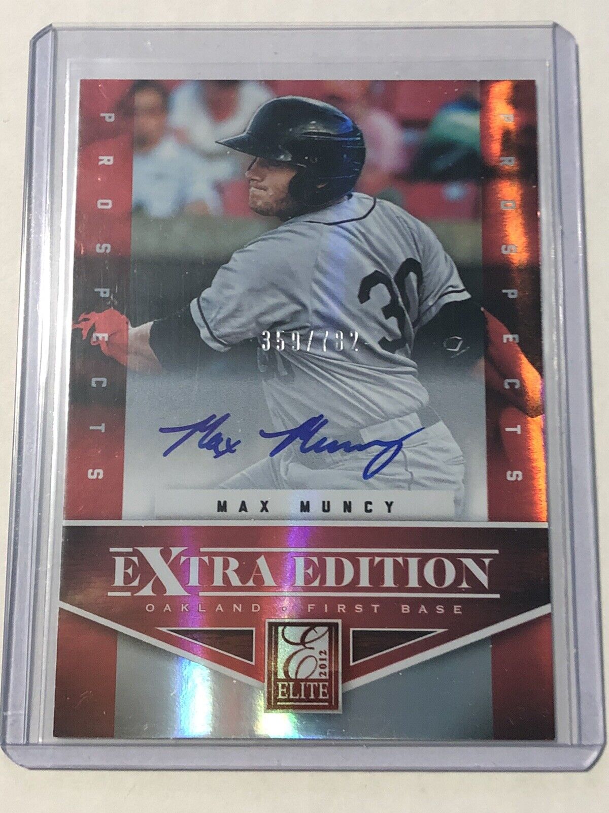 2012 Elite Extra Edition Auto Max Muncy RC. Serial #359/782. Dodgers WS Champs?