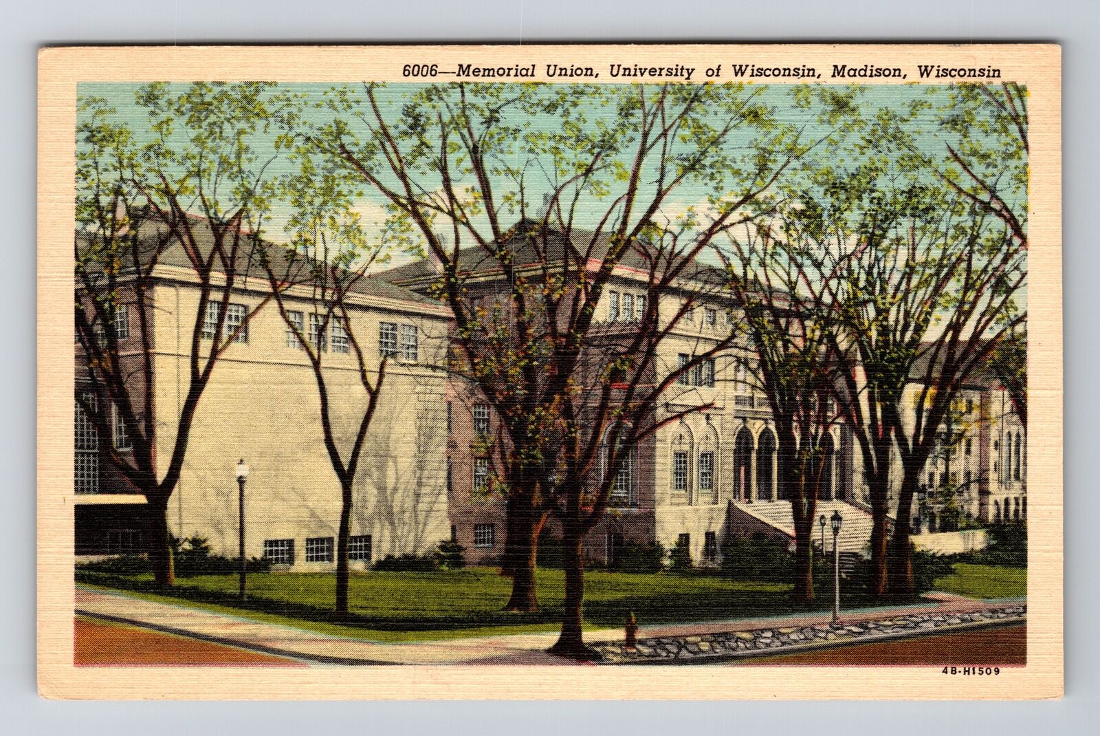 Madison WI-Wisconsin, Memorial Union, University, Vintage Postcard