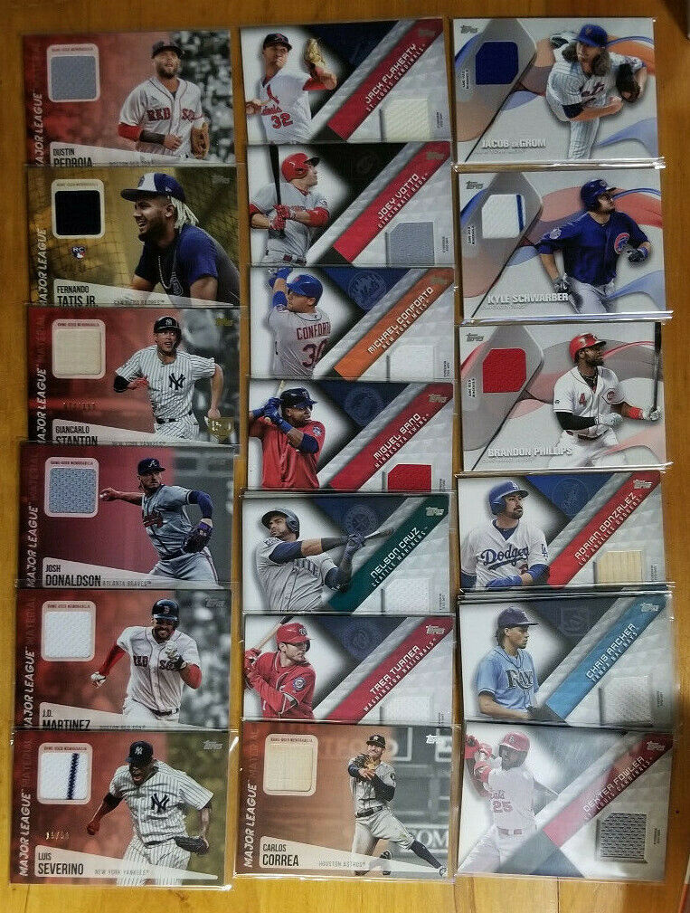 2017 2018 2019 Topps Major League Materials Game Used Bat/Jersey you pick choice