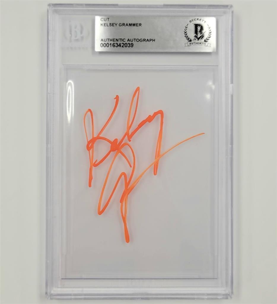 Kelsey Grammer signed 2.5x3.5 clear cut slab auto autograph (B) ~ Beckett BAS