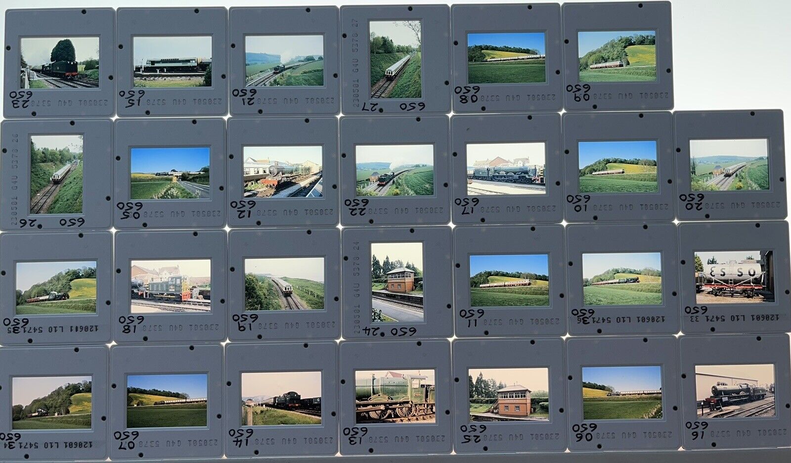 Original 35mm Train Slides X 27 Dunster & Others Free UK Post Dated 2001 (B152)