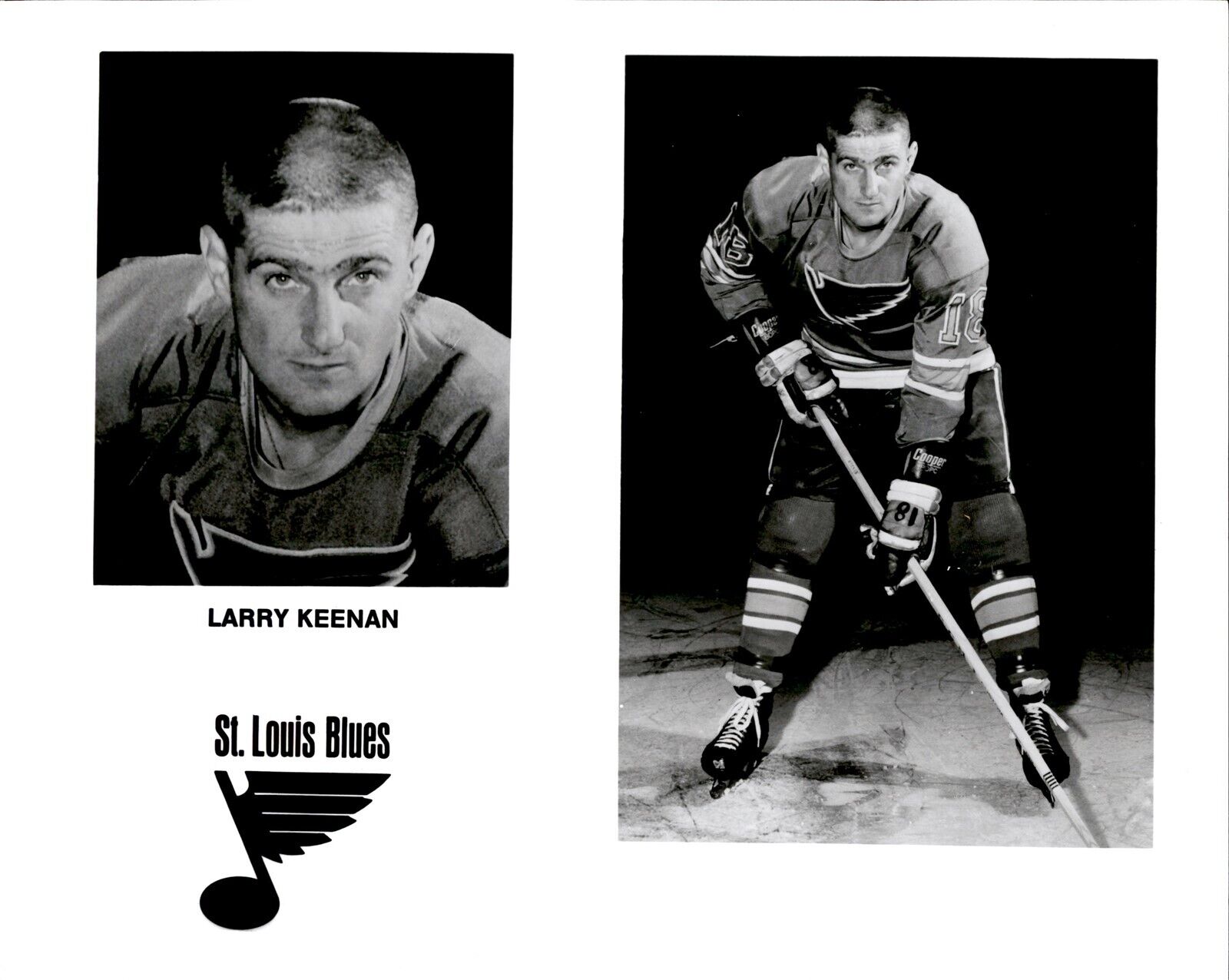 PF17 Original Photo LARRY KEENAN 1968-69 ST LOUIS BLUES NHL HOCKEY LEFT WING