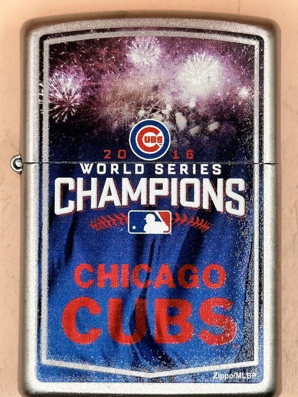 2016 Chicago Cubs World Series MLB Champs Bradford Exchange Chrome Zippo Lighter
