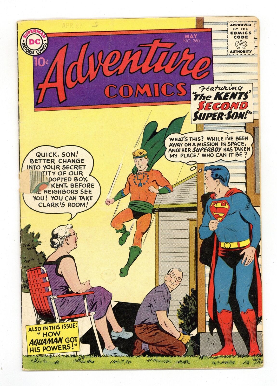 Adventure Comics #260 GD/VG 3.0 1959 1st Silver Age origin of Aquaman