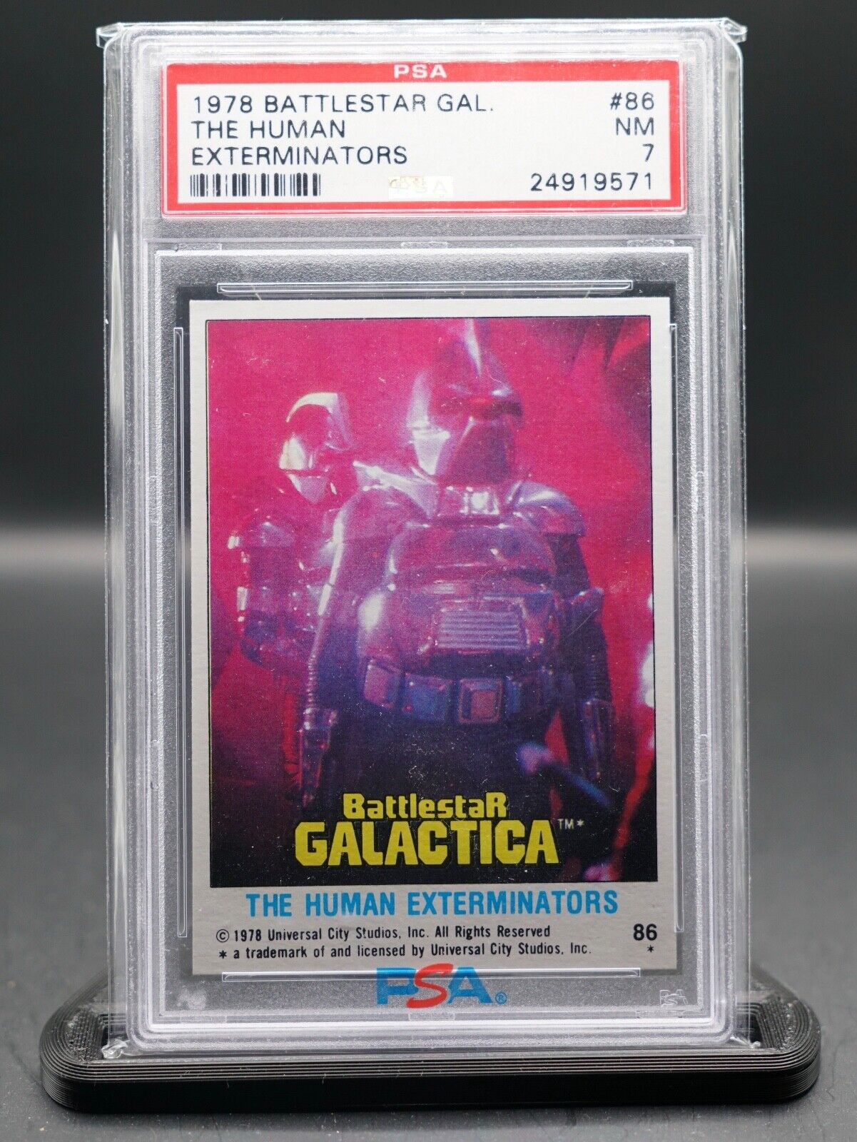 Vintage 1978 Battlestar Galactica Robot - Exterminators - Trading Card PSA 5