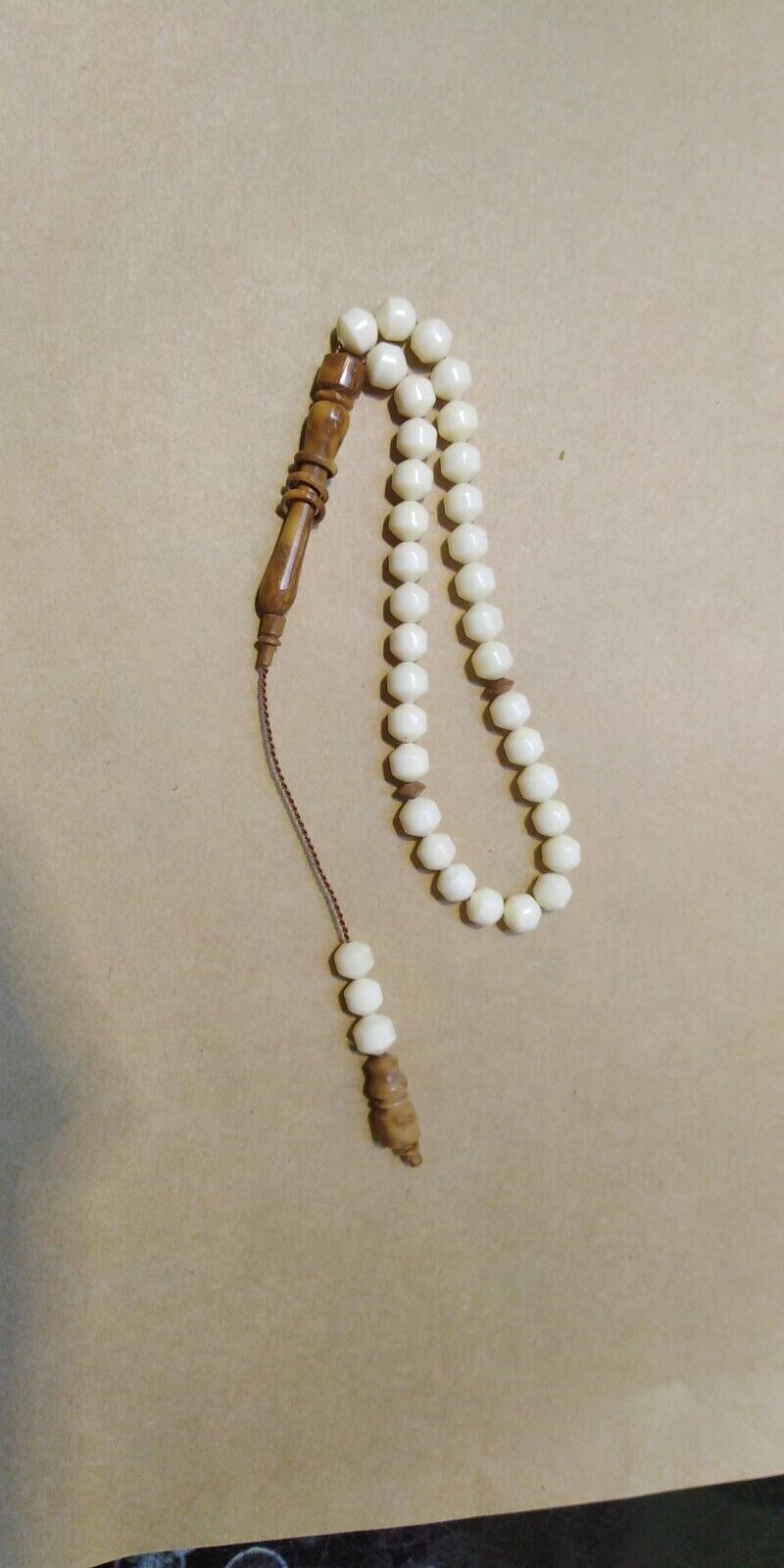 Rosary made of exquisite coke wood and camel bone