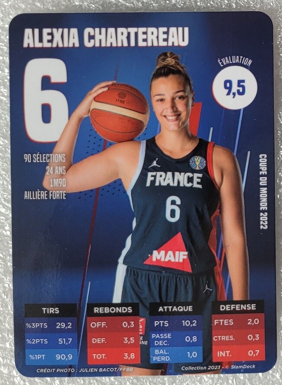 2023 Slam Deck Basketball Team de France Men\'s & Women\'s Choice Card