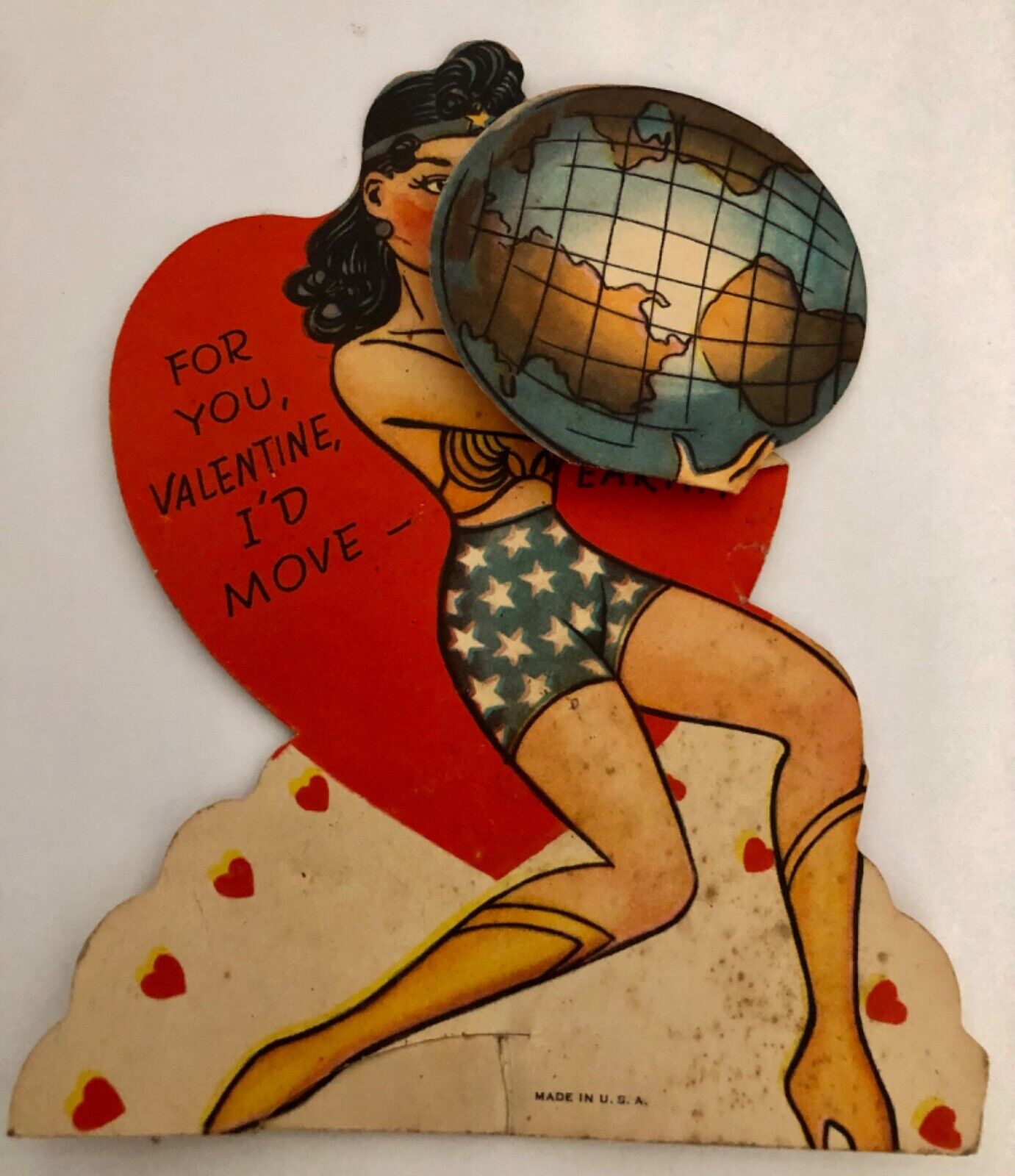 1940s Wonder Woman Valentine Card