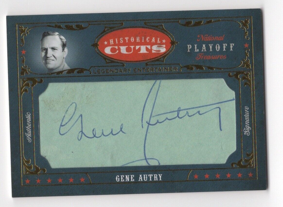 Gene Autry 2008 Playoff National Treasures Historical Cuts Autograph Card 1/1