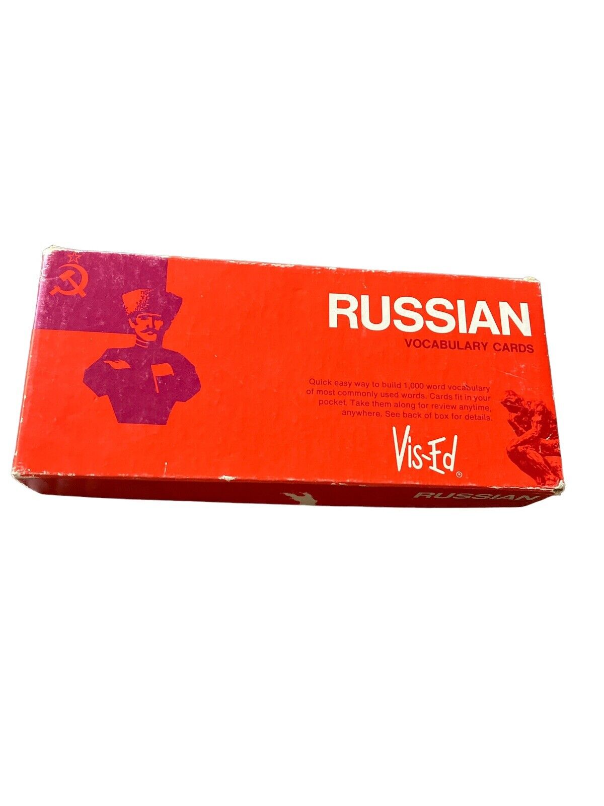 Vis-Ed Russian Vocabulary Cards - 1000 Flash Cards - Vintage