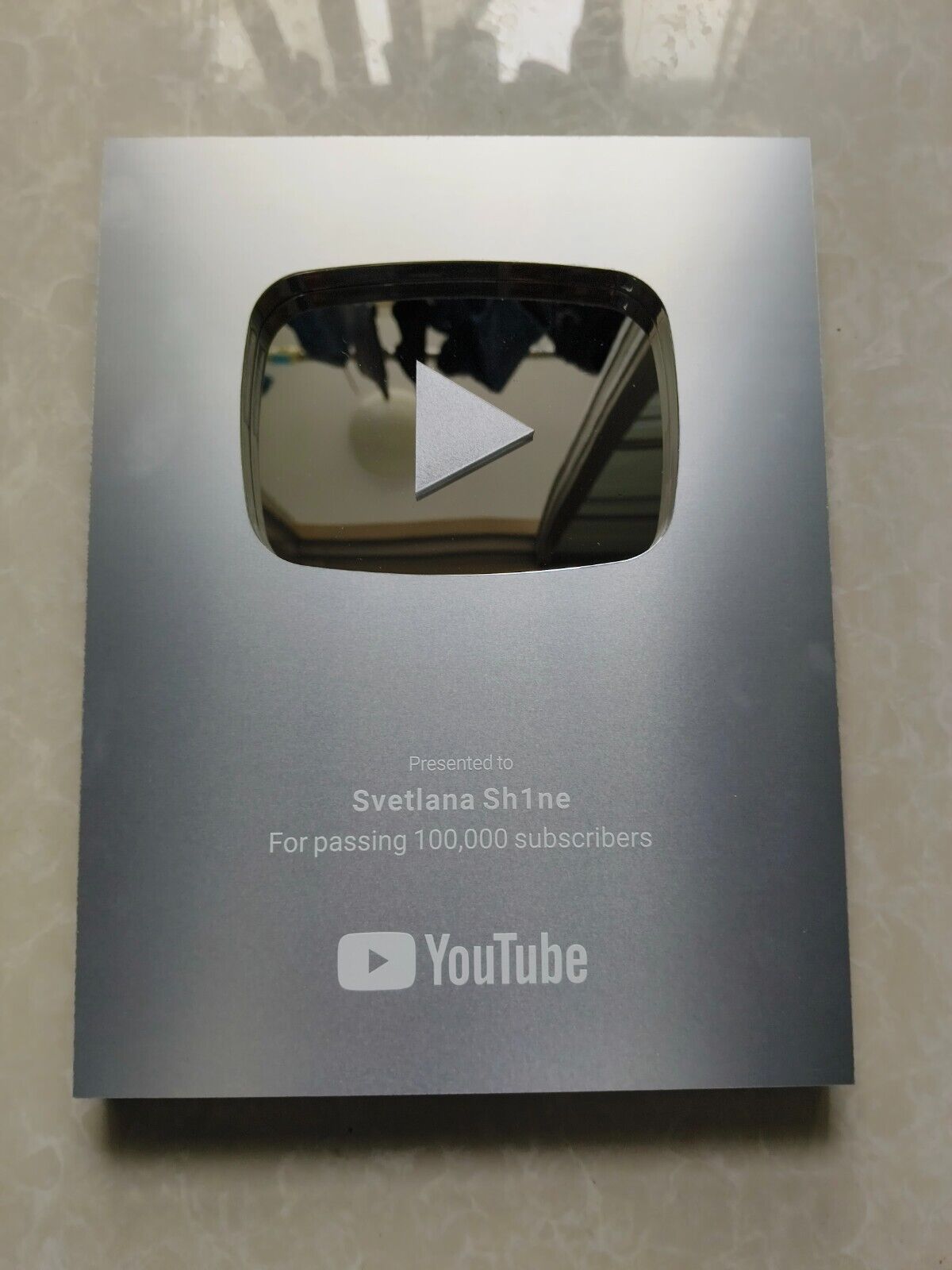 New YouTube Play Button silver gold YouTube custom award plaque wall Decoration