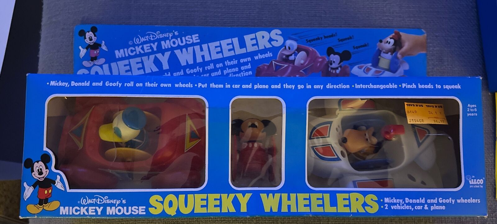 Illco Walt Disneys Mickey Mouse Squeeky Wheelers in Box