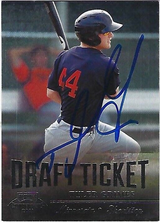 Autographed/Signed 2011 Playoof Contenders #DT43 Tyler Grimes Minnesota Twins