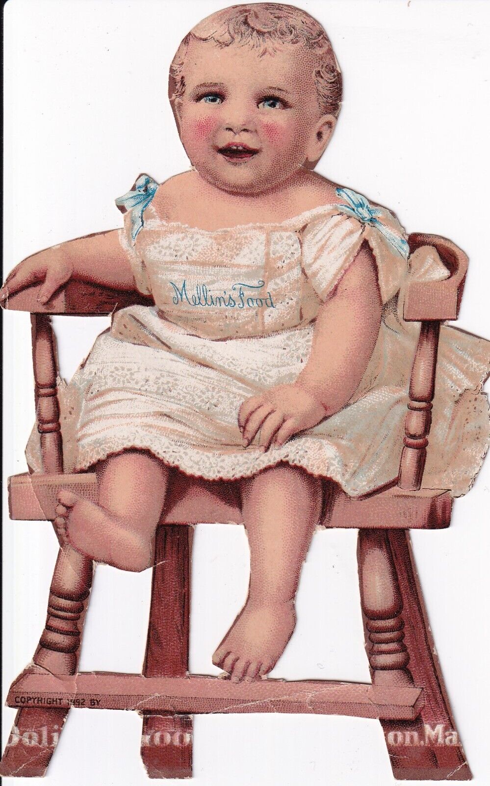 Vintage Mellins Food Advertisement Clipping Late 1800's Cute Baby In High Chair