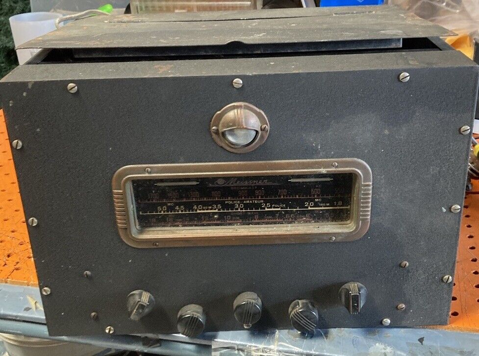 1940s MEISSNER Shortwave Police Broadcast Tube Radio Ham Amateur  UNTESTED