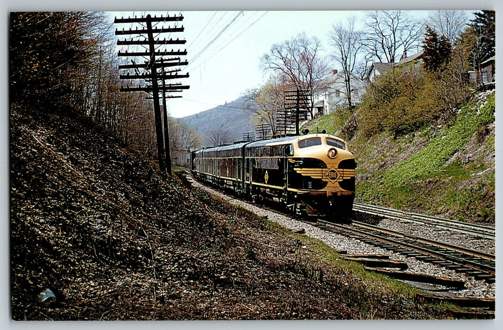 Hancock, NY New York - Erie Railroad - Railroad, Train Vintage Postcard