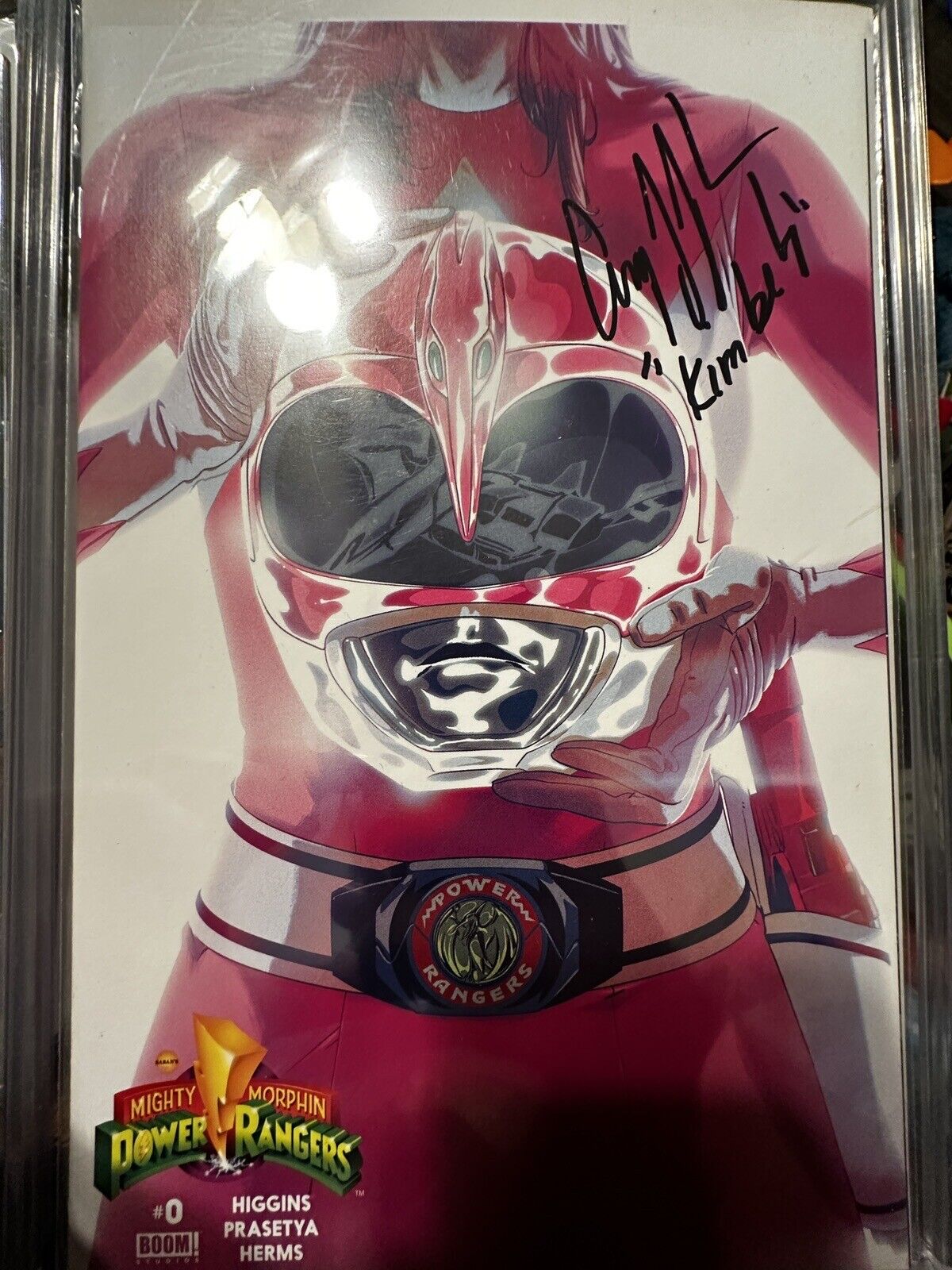 Power Rangers #0 Signed By The Pink Ranger Amy Jo Johnson