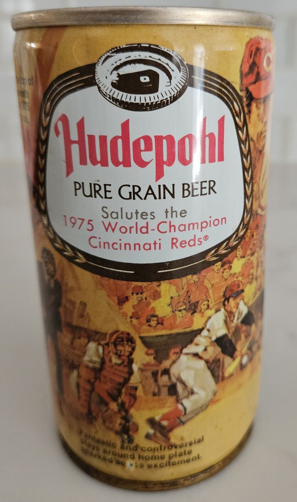 Hudepohl 1976 Cincinnati Reds World Series Empty Beer Can Rose - Bench - Morgan
